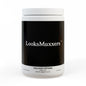 LooksMaxxers collagen peptides container on a white background