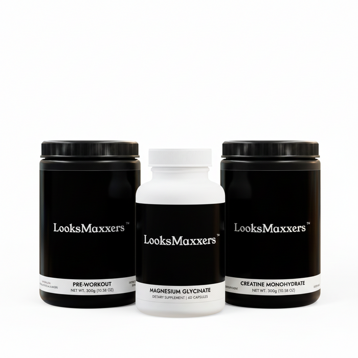 Looksmaxxers performance stack with creatine and magnesium supplements